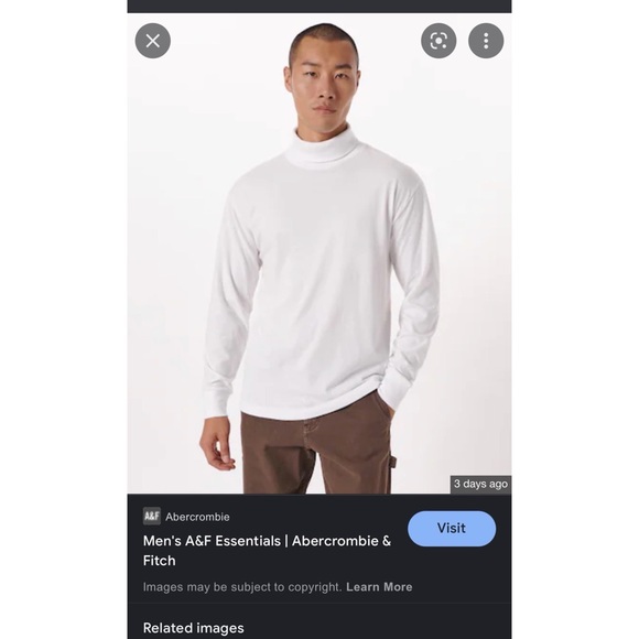 Abercrombie & Fitch Soft Essentials Relaxed Turtleneck *Brown* - Picture 1 of 3